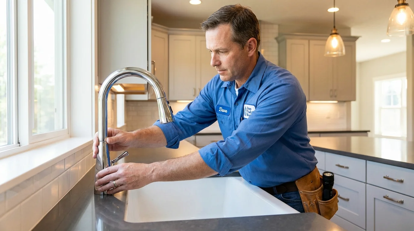 Kitchen faucet installation by Johns Plumbing LLC in Hermann