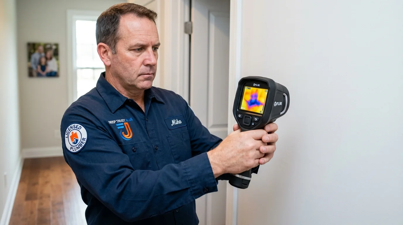 Thermal imaging leak detection by Johns Plumbing LLC in Hermann
